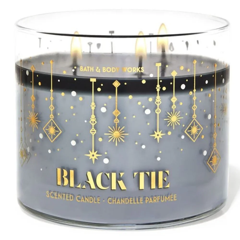 Black Tie 3 Wick Candle by Bath & Body Works  New In Box - Picture 2 of 2